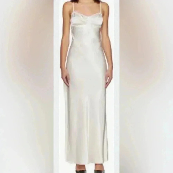 NWT vintage Girl cream bohemian casual lightweight summer lace slip midi dress M - Picture 1 of 3